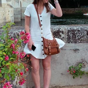 White Buttondown Sundress